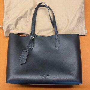 Burberry Black Leather Tote Bag
